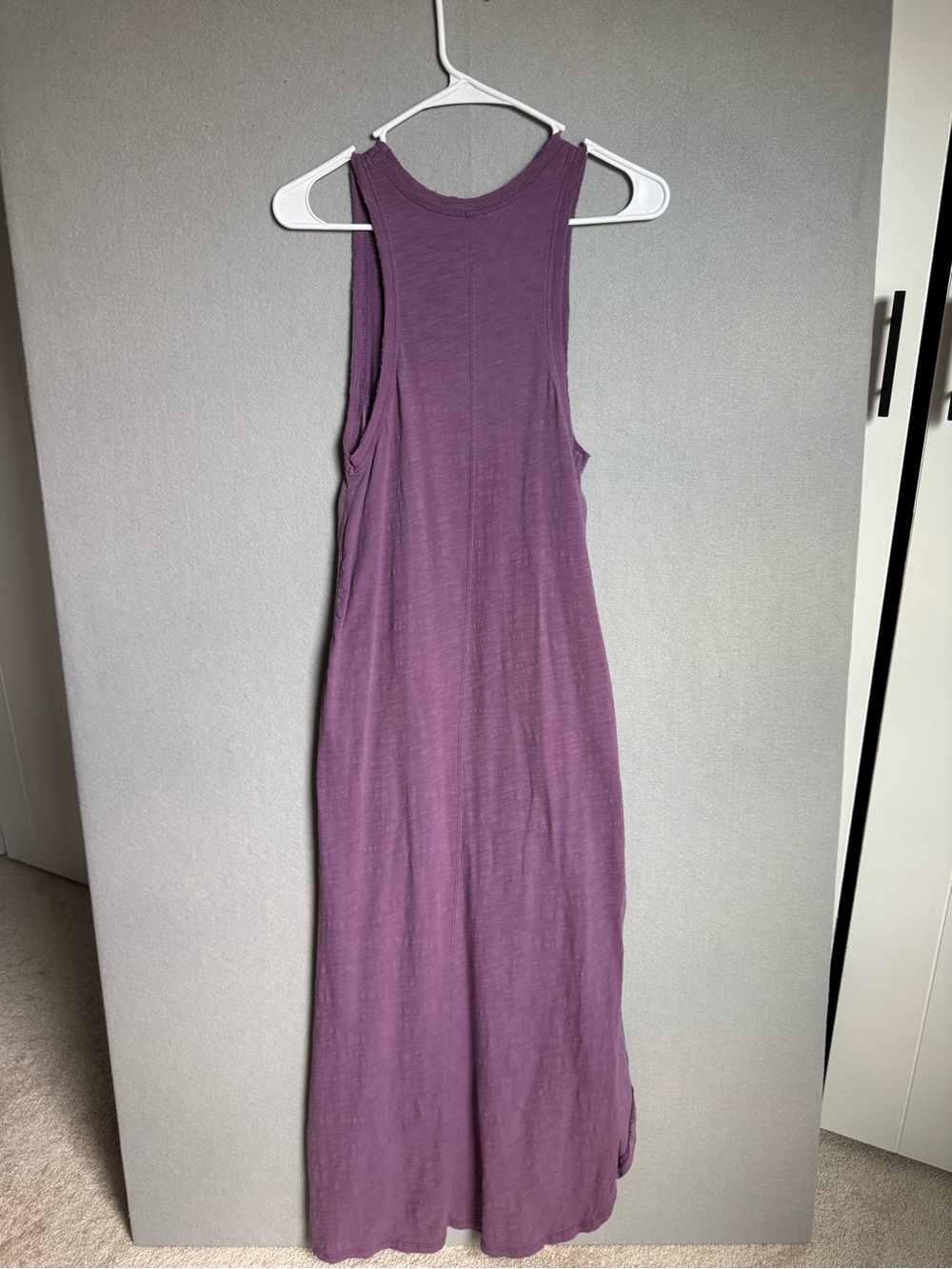 Daily Practice Dress Womens XS Purple Casual Slub Jersey Knit Racerback Maxi - Picture 5 of 12